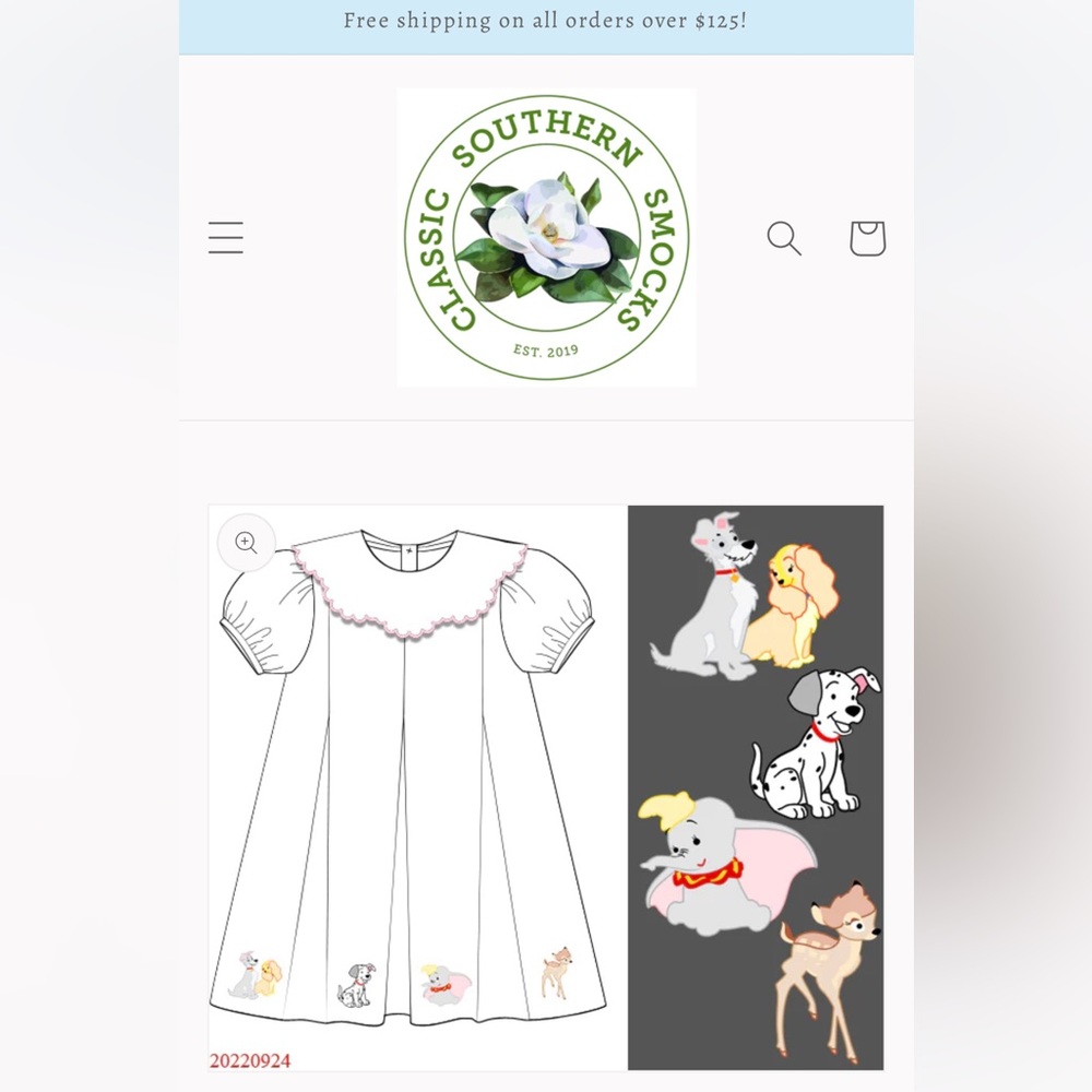 Classic southern smocks Disney embroidered pleat dress NIB 5T